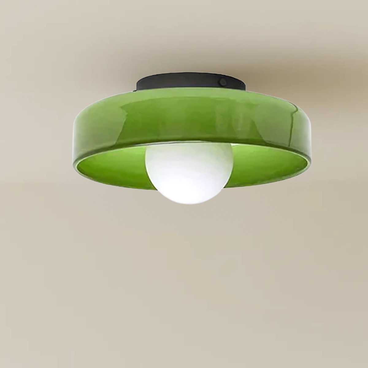 Plafonnier disque verre - Solenne