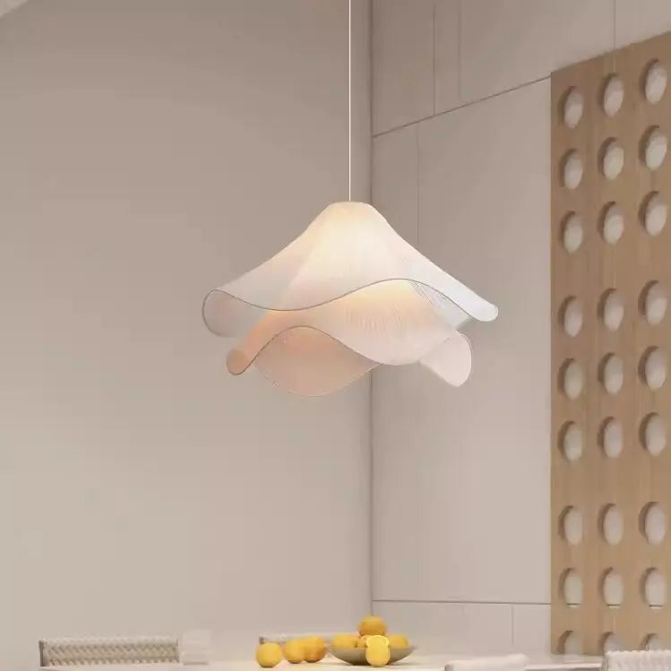 Suspension luminaire fleur en tissu - Aurora