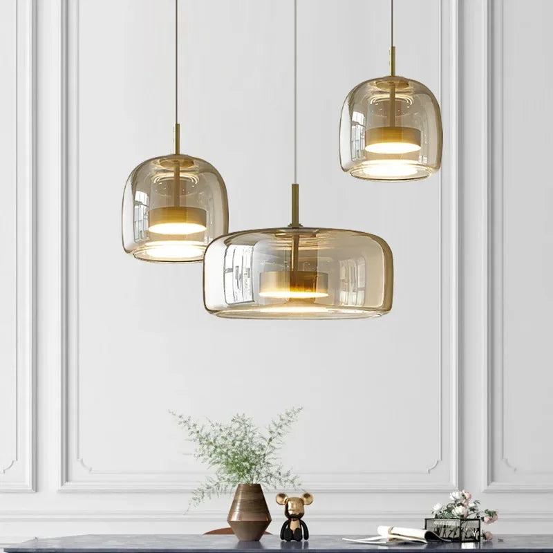 Plafonnier en verre fumé - Obsidian