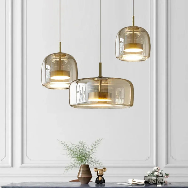 Plafonnier en verre fumé - Obsidian