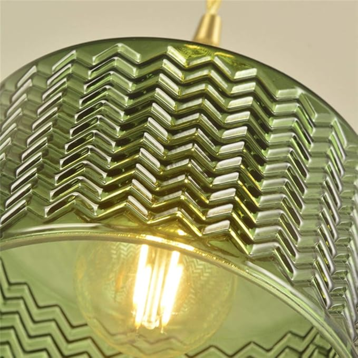 Suspension japonaise vintage en laiton et verre - Aurelia