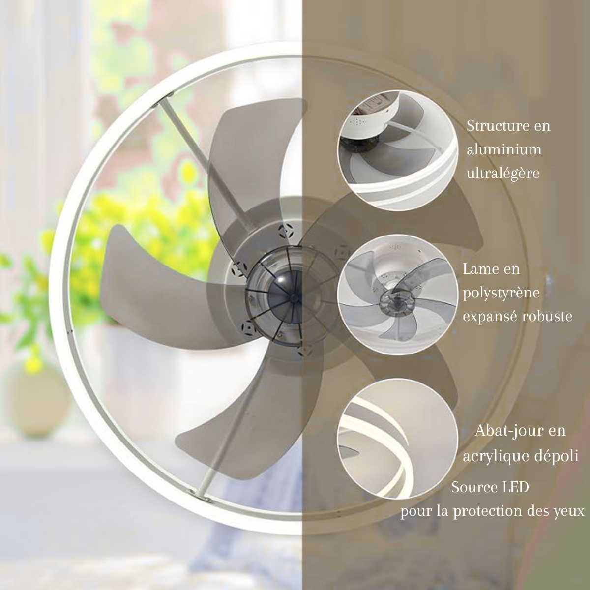 Ventilateur plafonnier silencieux - Aeris