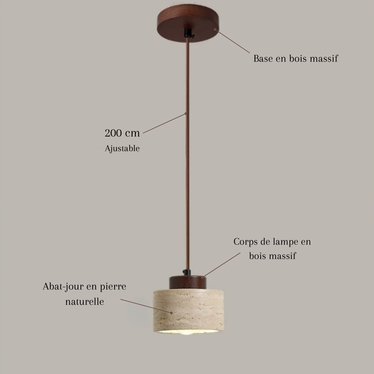 Plafonnier pierre - Continuum